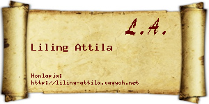 Liling Attila névjegykártya